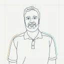 Line-art illustration of Matt Cherniak