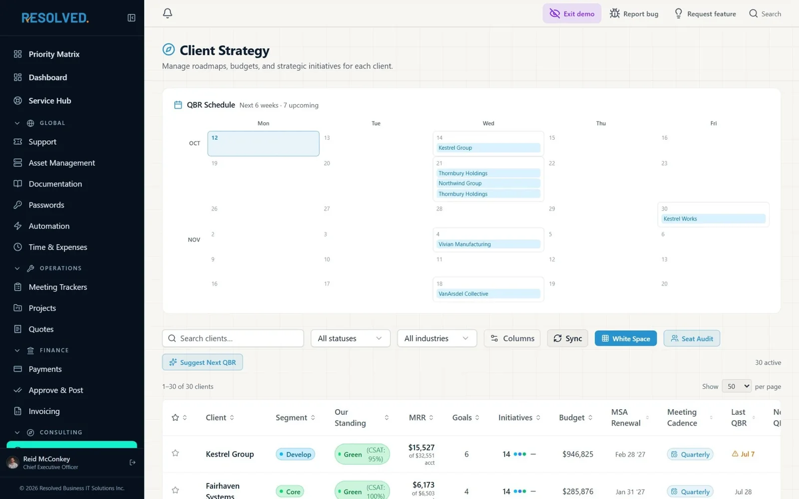 Resolved OS Client strategy screen
